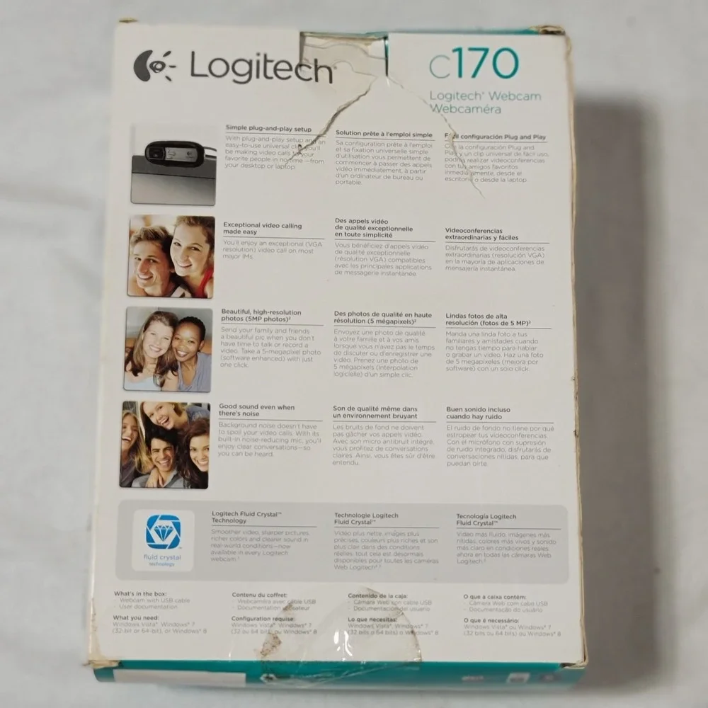 Logitech C170 Webcam 5MP USB 2.0 Pc Video Camera Windows - New And Sealed